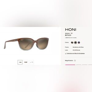 Maui Jim Honi sandstone sunglasses with blue HCL Bronze lens like NEW!!!!